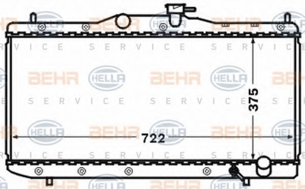 Радиатор, охлаждение двигателя BEHR HELLA SERVICE 8MK 376 773-261
