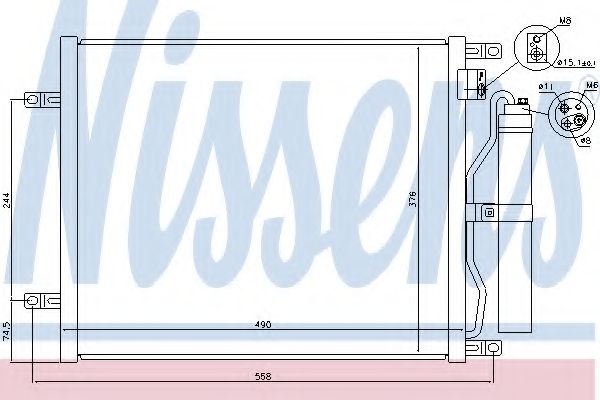 Конденсатор, кондиционер NISSENS 940070