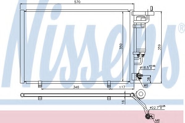 Конденсатор, кондиционер NISSENS 940286