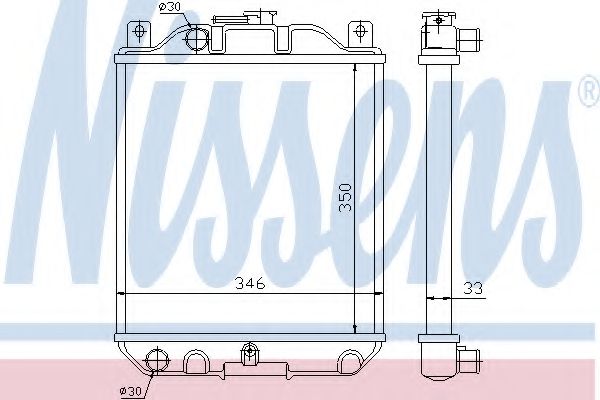 Радиатор, охлаждение двигателя NISSENS 64183