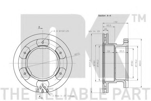 Тормозной диск NK 202362