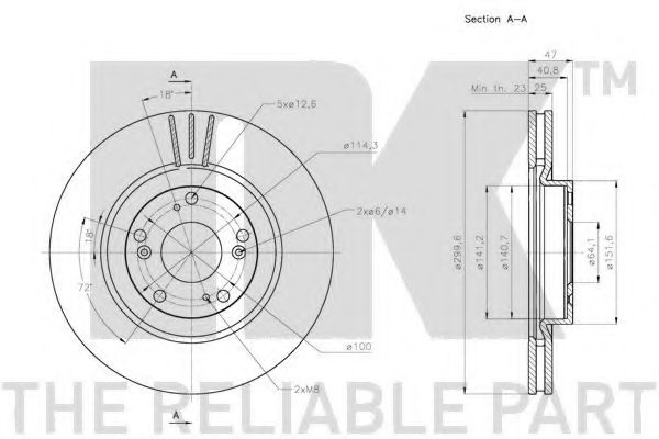 Тормозной диск NK 202654