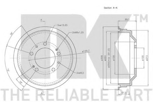 Тормозной барабан NK 252317