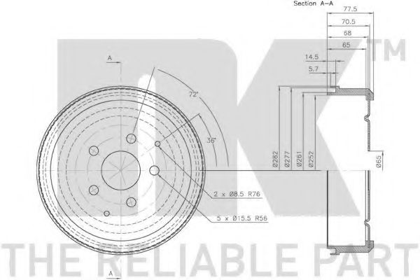 Тормозной барабан JURID 87004
