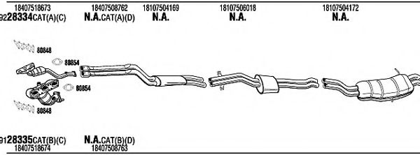 Система выпуска ОГ FONOS BWH15457A