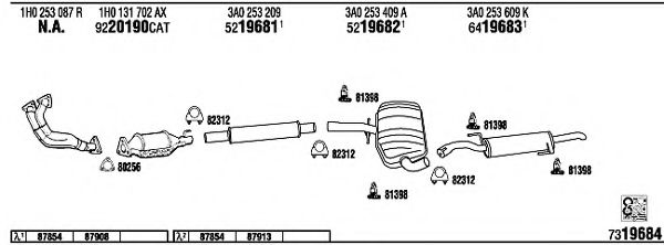 Система выпуска ОГ FONOS VW50152