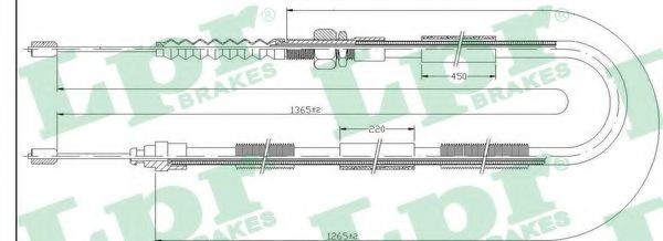 Трос, стояночная тормозная система LPR C0113B
