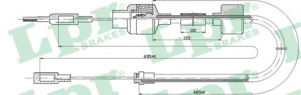 Трос, управление сцеплением LPR C0522C