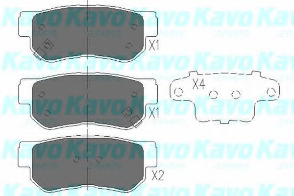 Комплект тормозных колодок, дисковый тормоз KAVO PARTS KBP-3005