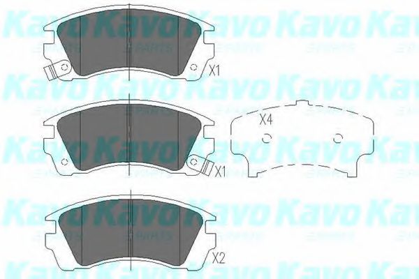 Комплект тормозных колодок, дисковый тормоз KAVO PARTS KBP-6532