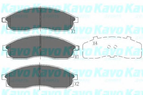 Комплект тормозных колодок, дисковый тормоз KAVO PARTS KBP-6534