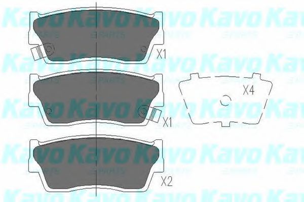 Комплект тормозных колодок, дисковый тормоз KAVO PARTS KBP-8503