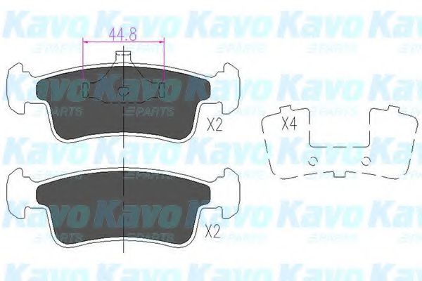 Комплект тормозных колодок, дисковый тормоз KAVO PARTS KBP-8514