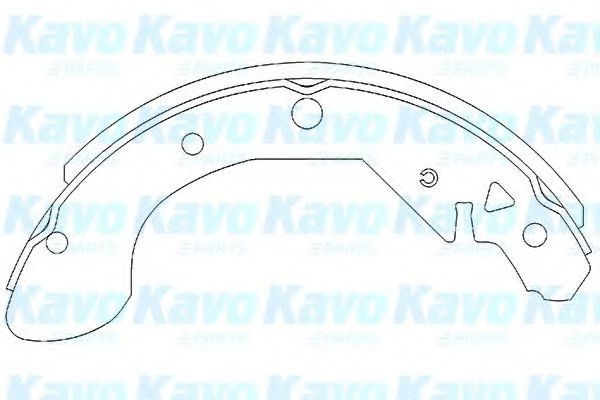 Комплект тормозных колодок KAVO PARTS KBS-1402