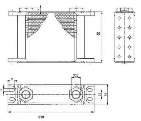 масляный радиатор, двигательное масло NRF 31140