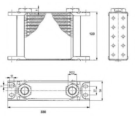масляный радиатор, двигательное масло NRF 31148