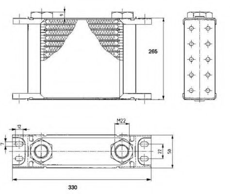 масляный радиатор, двигательное масло NRF 31151