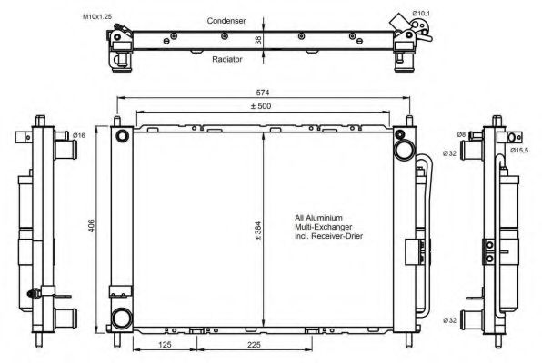 Конденсатор, кондиционер NRF 350057