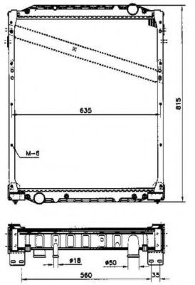 Радиатор, охлаждение двигателя NRF 51593