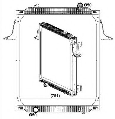 Радиатор, охлаждение двигателя NRF 549563