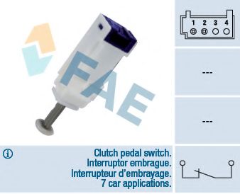 Выключатель, привод сцепления (Tempomat) FAE 24792