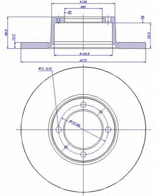 Тормозной диск CAR 15009