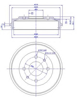 Тормозной барабан CAR 433.061