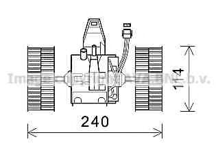 Электродвигатель, вентиляция салона AVA QUALITY COOLING BW8491