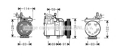 Компрессор, кондиционер AVA QUALITY COOLING HYK199