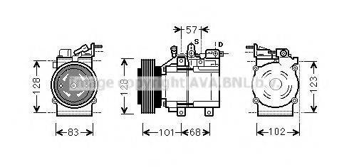 Компрессор, кондиционер AVA QUALITY COOLING HYK324