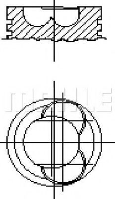 Поршень MAHLE ORIGINAL E65030