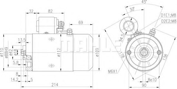 Электродвигатель MAHLE ORIGINAL MM 14