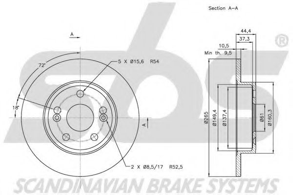 Тормозной диск LUCAS ELECTRICAL DF1028