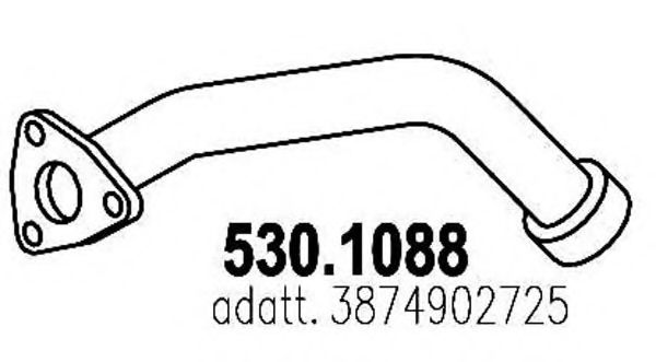 Труба выхлопного газа ASSO 530.1088