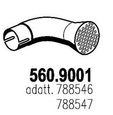 Труба выхлопного газа ASSO 5609001