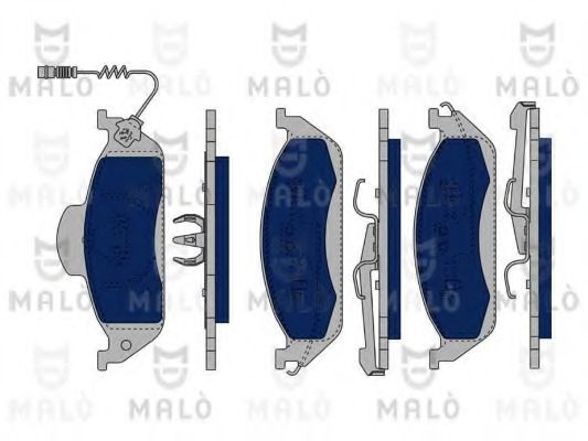 Комплект тормозных колодок, дисковый тормоз MALÒ 1050323