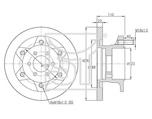 Тормозной диск ST-TEMPLIN 03.110.0823.380