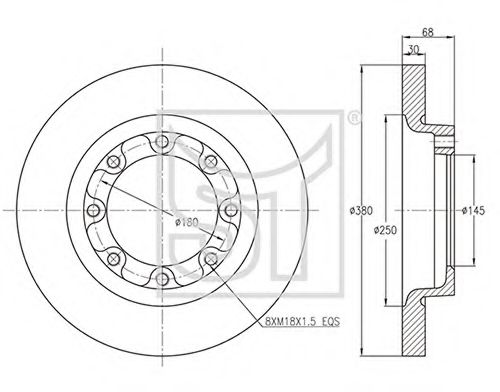 Тормозной диск ST-TEMPLIN 03.110.1926.070