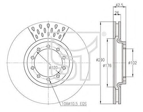 Тормозной диск ST-TEMPLIN 03.110.4255.100