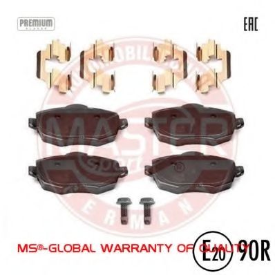 Комплект тормозных колодок, дисковый тормоз MASTER-SPORT 13046028782N-SET-MS