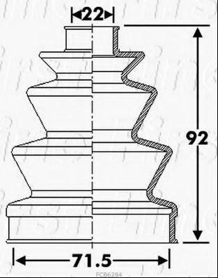 Пыльник, приводной вал FIRST LINE FCB6284