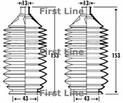 Пыльник, рулевое управление FIRST LINE FSG3332