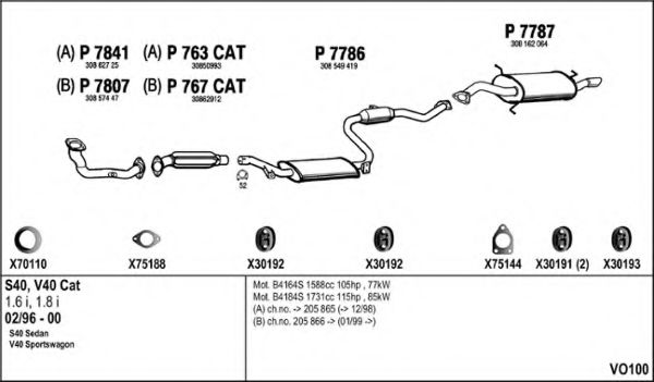 Система выпуска ОГ FENNO VO100