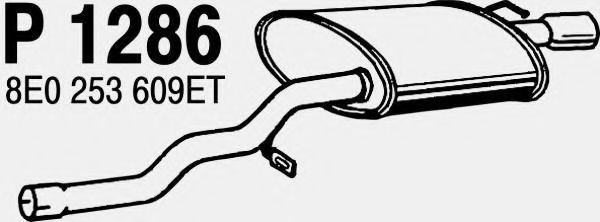 Глушитель выхлопных газов конечный FENNO P1286