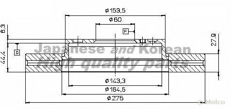 Тормозной диск ASHUKI 0990-2802