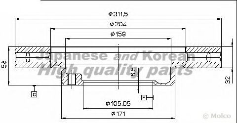 Тормозной диск ASHUKI T602-43