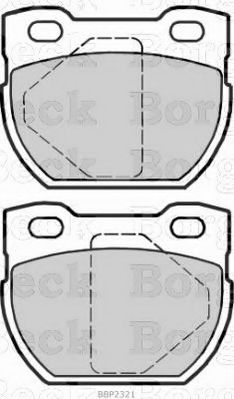 Комплект тормозных колодок, дисковый тормоз BORG & BECK BBP2321