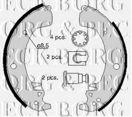 Комплект тормозных колодок BORG & BECK BBS6078