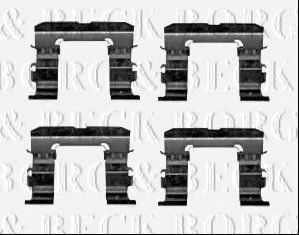 Комплектующие, колодки дискового тормоза BORG & BECK BBK1582