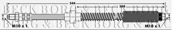 Тормозной шланг BORG & BECK BBH6265